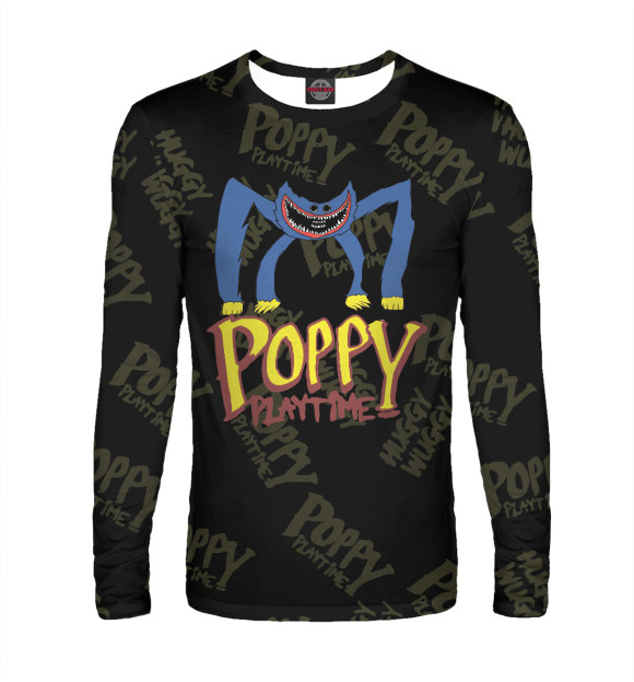Мужской лонгслив с изображением Poppy Playtime цвета Белый