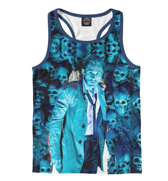 Мужская майка-борцовка с изображением Джон Константин цвета Белый