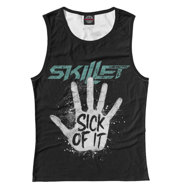 Майка для девочки с изображением Skillet цвета Белый