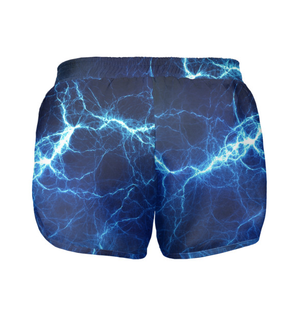 Женские шорты с изображением Молния цвета Белый