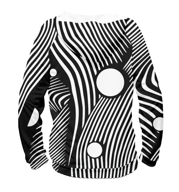 Мужское худи с изображением Geometry pattern (ч/б) цвета Белый