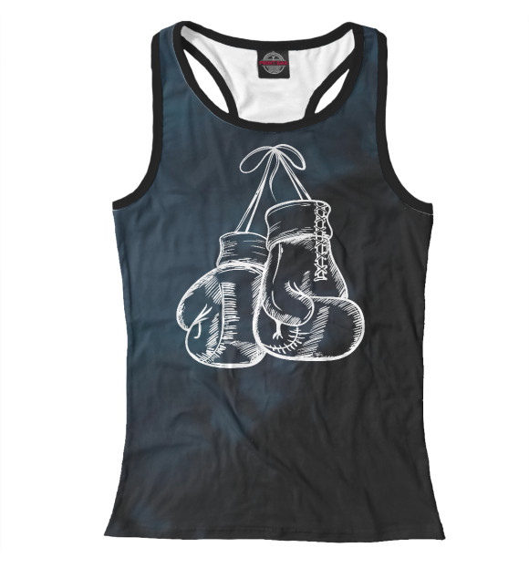 Женская майка-борцовка с изображением Boxing Gloves цвета Белый