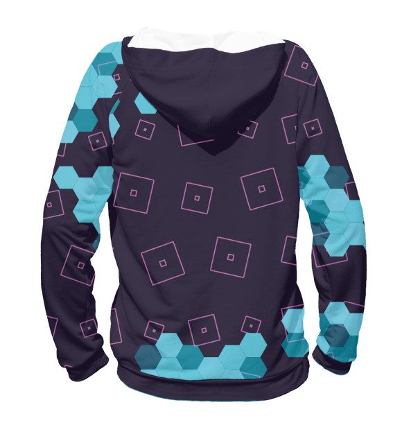 Женское худи с изображением Roblox / Роблокс цвета Белый