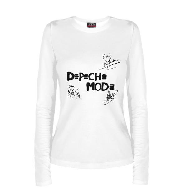 Женский лонгслив с изображением Depeche Mode цвета Белый
