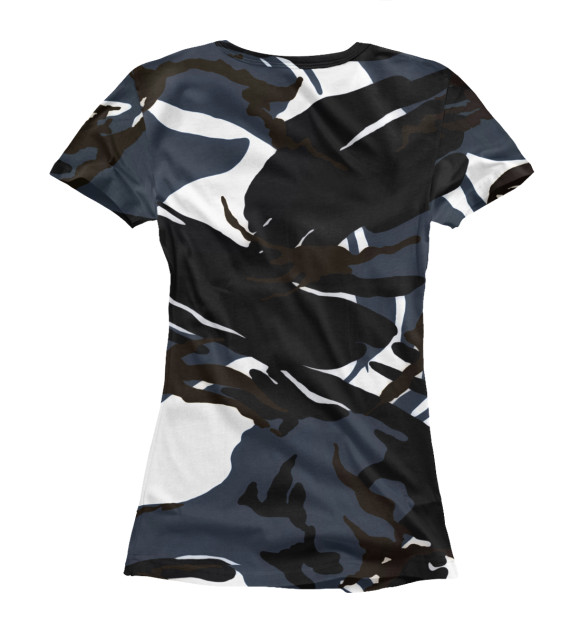 Женская футболка с изображением Камуфляж цвета Белый