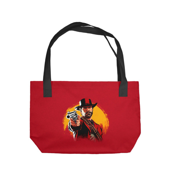Пляжная сумка с изображением Red Dead Redemption 2 цвета 