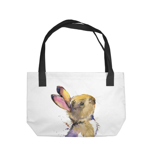 Пляжная сумка с изображением Кролик цвета 