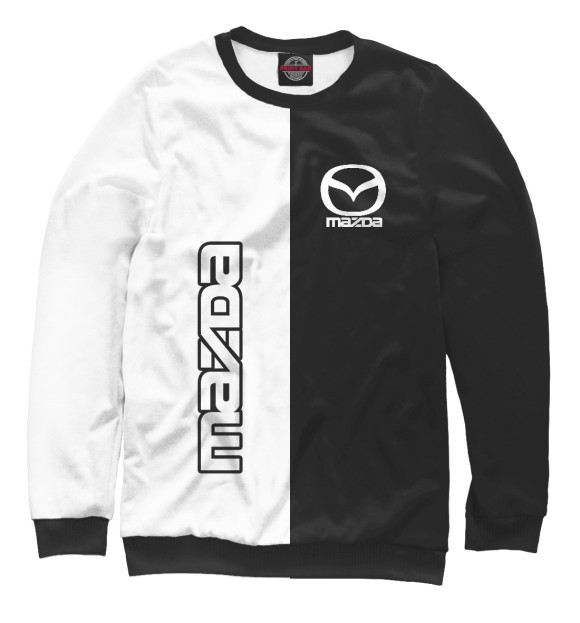 Свитшот для девочек с изображением Mazda цвета Белый