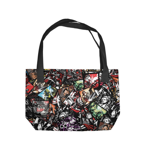 Пляжная сумка с изображением KMFDM Дискография цвета 