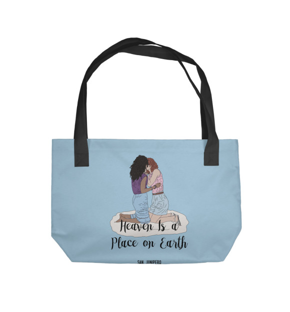 Пляжная сумка с изображением San Junipero цвета 