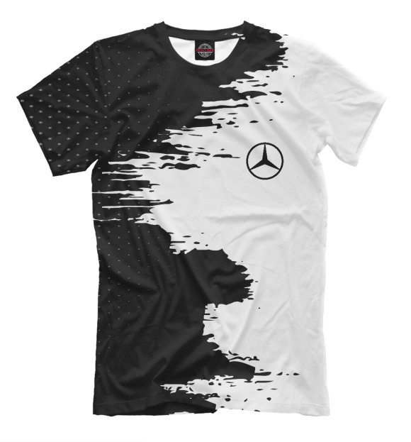 Мужская футболка с изображением MERCEDES-BENZ sport цвета Черный
