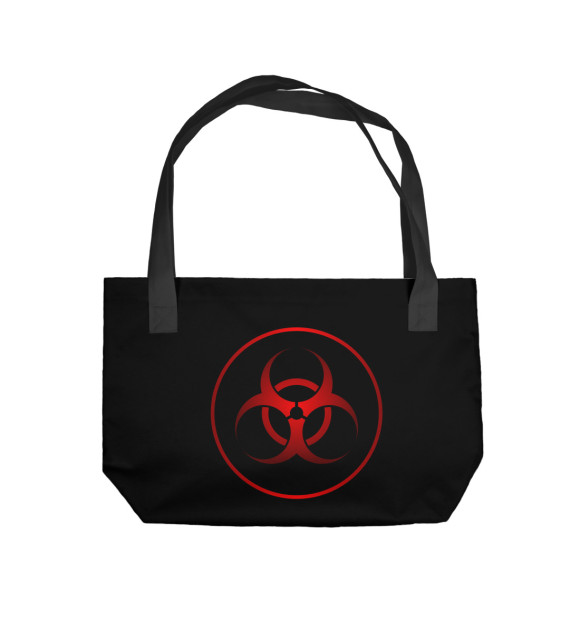 Пляжная сумка с изображением Биологическая угроза цвета 