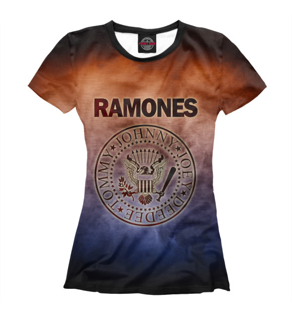 Женская футболка с изображением Ramones цвета Белый
