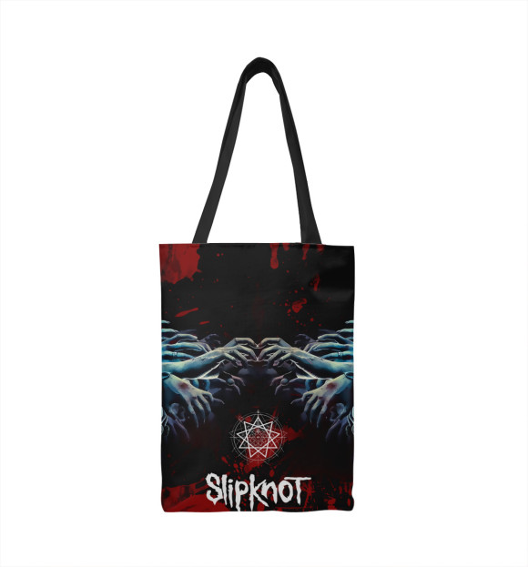 Сумка-шоппер с изображением Slipknot цвета 