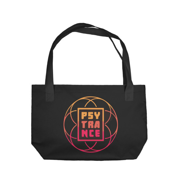 Пляжная сумка с изображением Psytrance цвета 