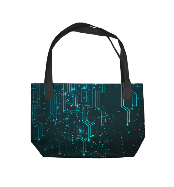 Пляжная сумка с изображением Матрица цвета 