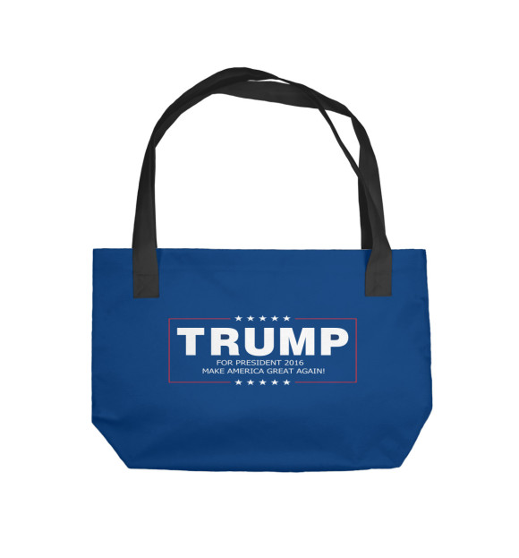 Пляжная сумка с изображением Трамп цвета 