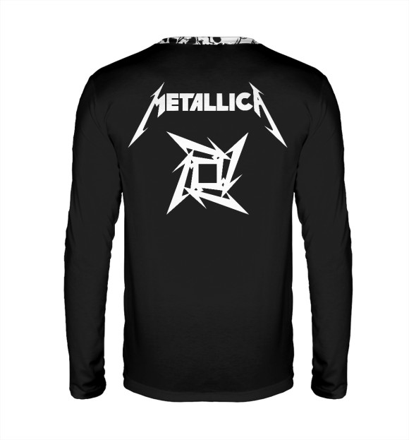 Мужской лонгслив с изображением Metallica цвета Белый