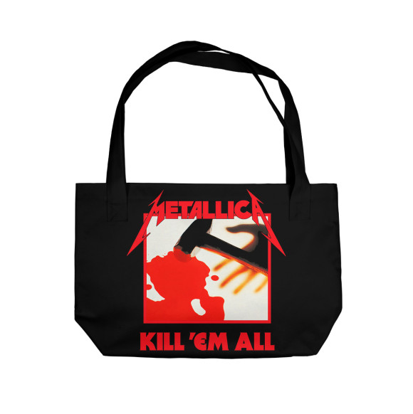 Пляжная сумка с изображением Metallica Kill ’Em All цвета 