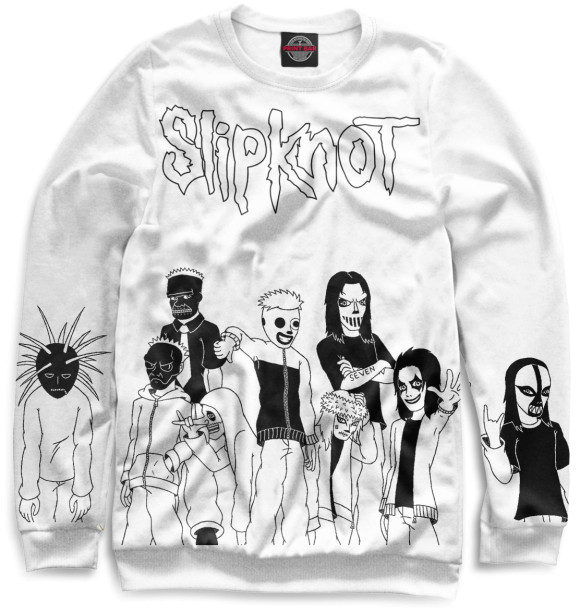 Свитшот для девочек с изображением Slipknot цвета Белый