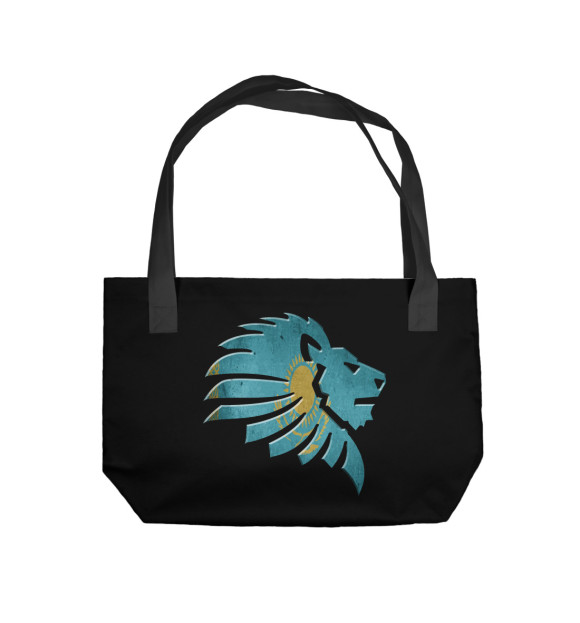 Пляжная сумка с изображением Казахстан цвета 