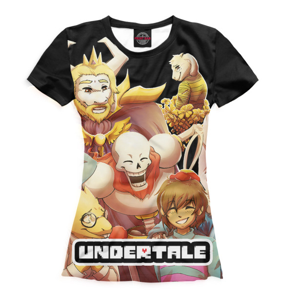 Женская футболка с изображением Undertale цвета Белый