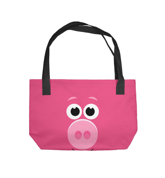 Пляжная сумка с изображением Свинка цвета 