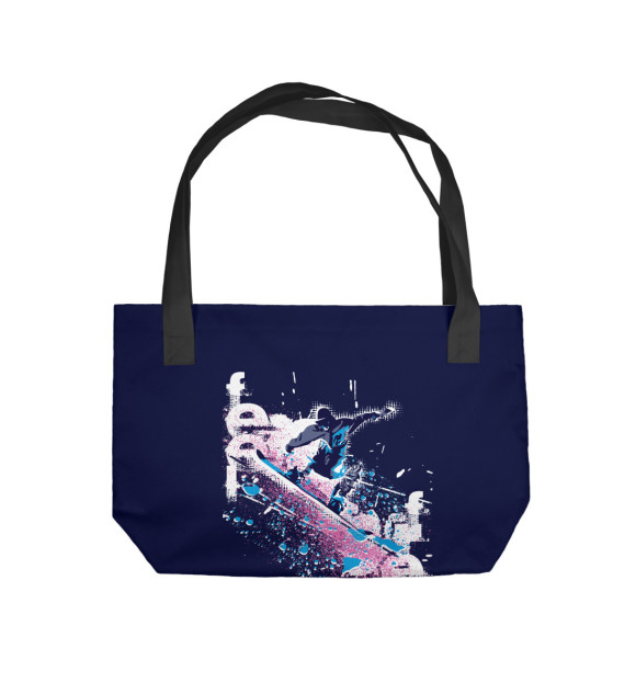 Пляжная сумка с изображением Feel free цвета 