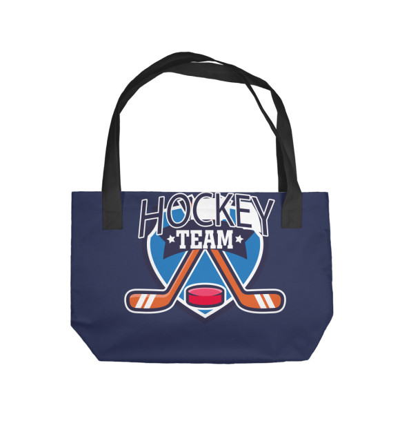 Пляжная сумка с изображением Хоккей цвета 