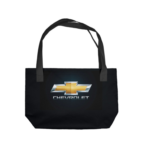 Пляжная сумка с изображением Chevrolet Black цвета 