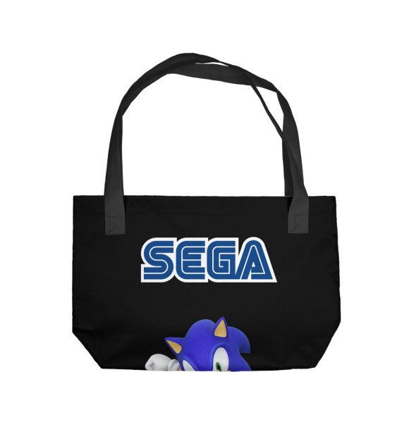Пляжная сумка с изображением Соник Sega цвета 