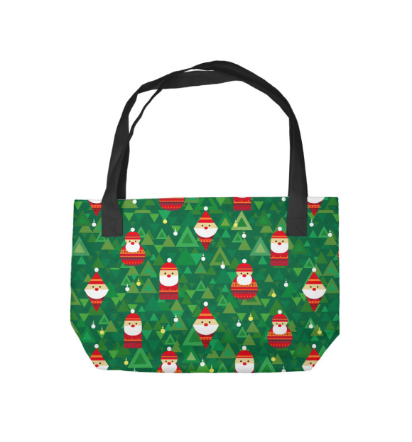 Пляжная сумка с изображением Санта Клаус цвета 