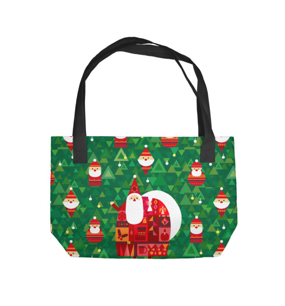 Пляжная сумка с изображением Санта Клаус цвета 