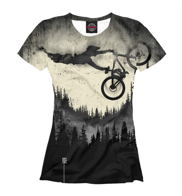 Женская футболка с изображением Forest Rider цвета Белый