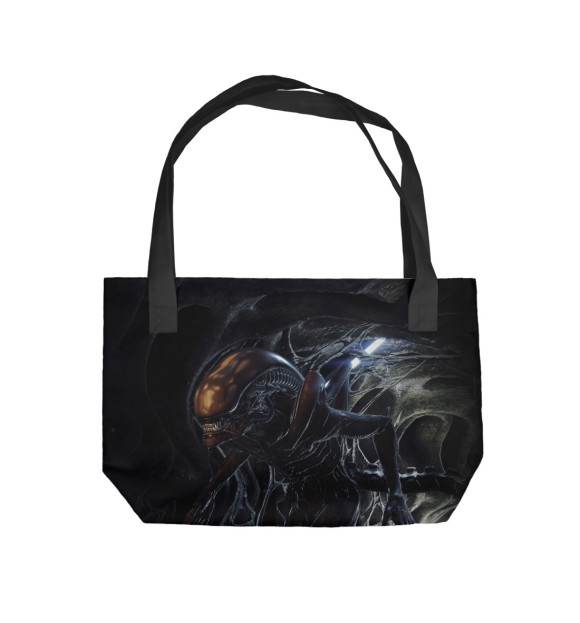 Пляжная сумка с изображением Alien Чужой цвета 