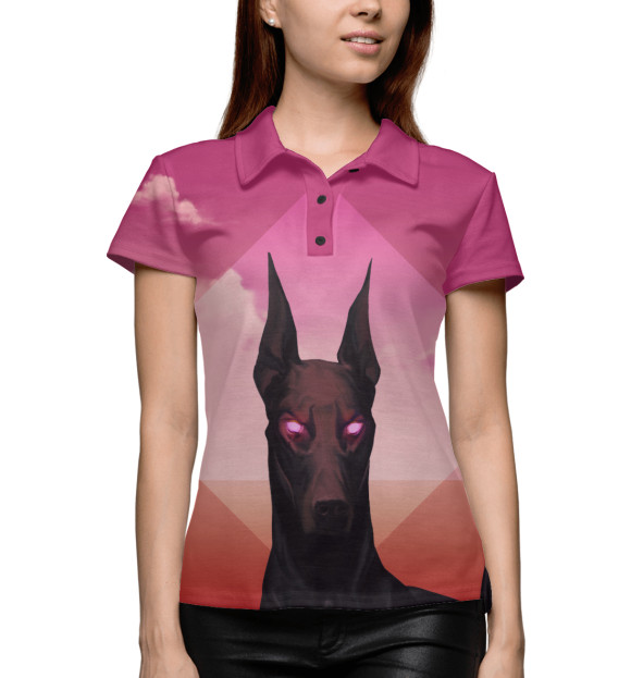 Женское поло с изображением The Jackal цвета Белый