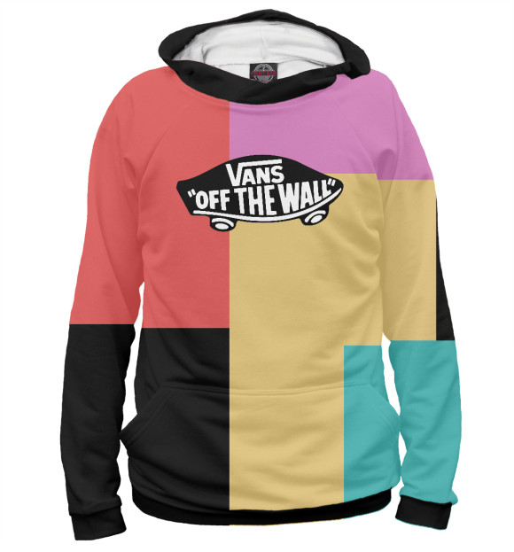 Женское худи с изображением Vans Color цвета Белый