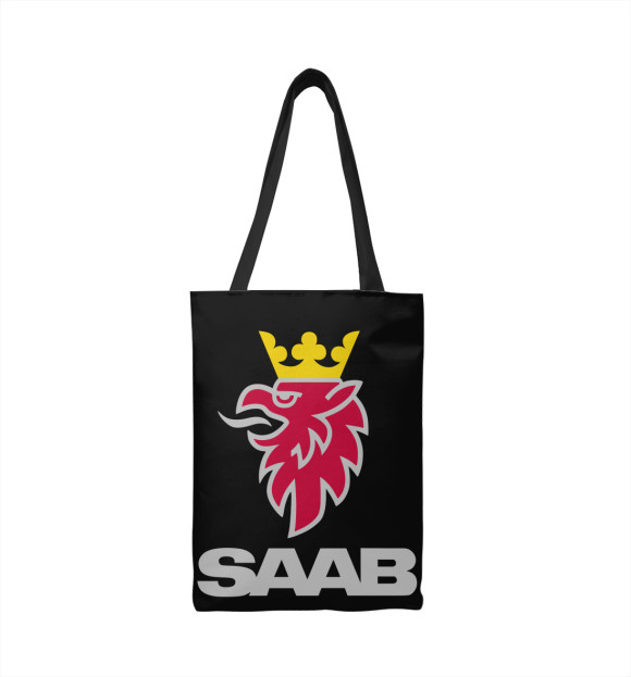 Сумка-шоппер с изображением SAAB цвета 