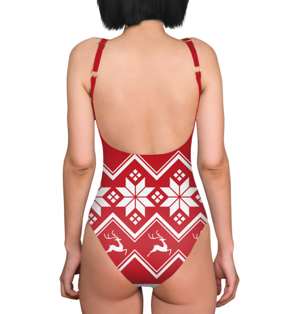 Купальник-боди с изображением Christmas цвета 