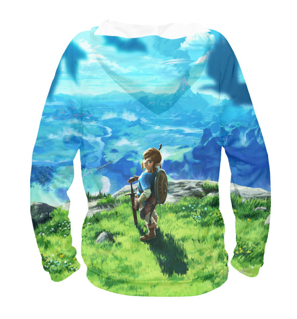 Женское худи с изображением Legend of Zelda: Breath of the Wild цвета Белый