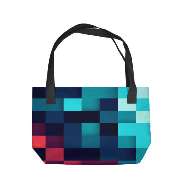 Пляжная сумка с изображением Pixel color цвета 
