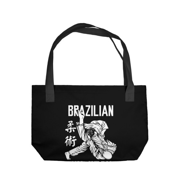 Пляжная сумка с изображением Джиу-джитсу цвета 