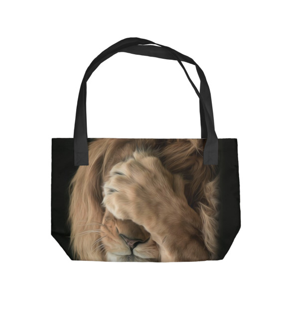 Пляжная сумка с притом Лев цвета  Пляжная сумка с изображением Лев цвета