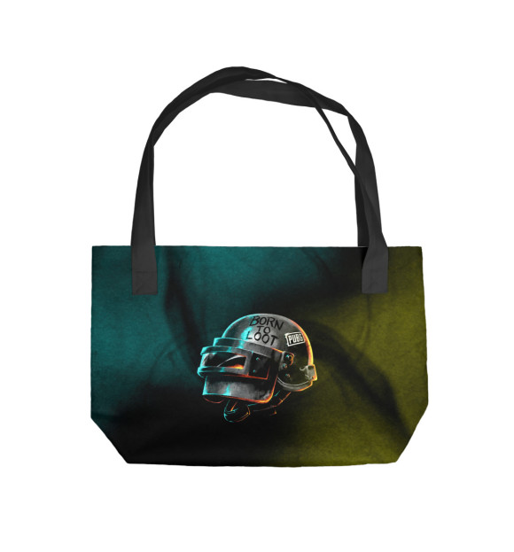 Пляжная сумка с изображением PUBG цвета 
