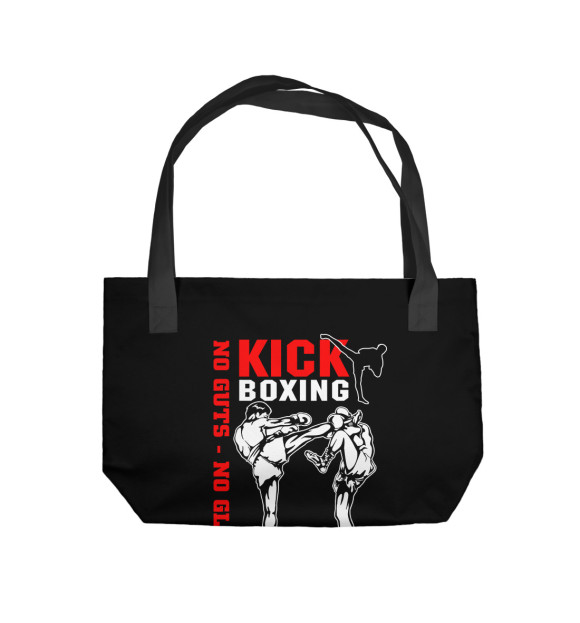 Пляжная сумка с изображением Кикбоксинг цвета 