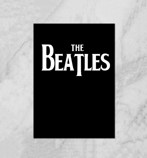 Плакат с изображением The Beatles цвета Белый