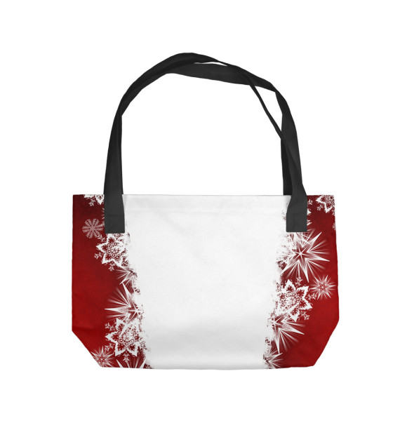 Пляжная сумка с изображением Cнежинки цвета 