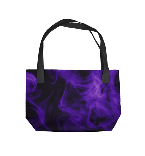 Пляжная сумка с изображением Сиреневый дым цвета 