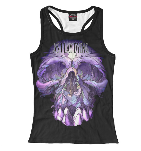 Женская майка-борцовка с изображением As I Lay Dying цвета Белый