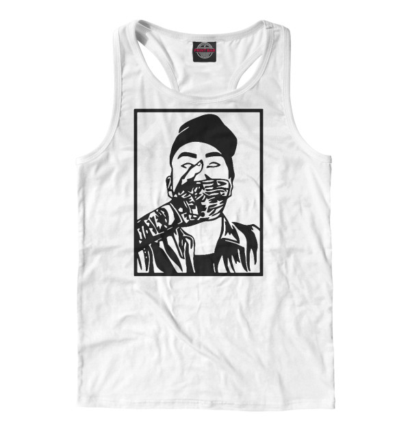 Мужская майка-борцовка с изображением Скриптонит цвета Белый